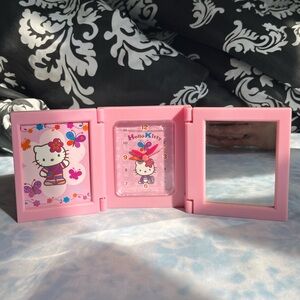 Vintage 2005 Hello Kitty Sanrio alarm clock with mirror & photo frame BRAND NEW